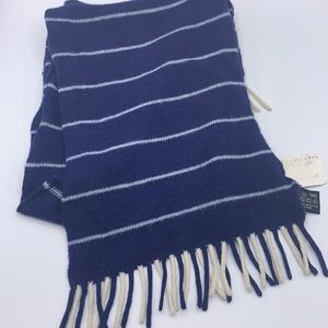 Saks Fifth Avenue  angora blend striped scarf. NWT